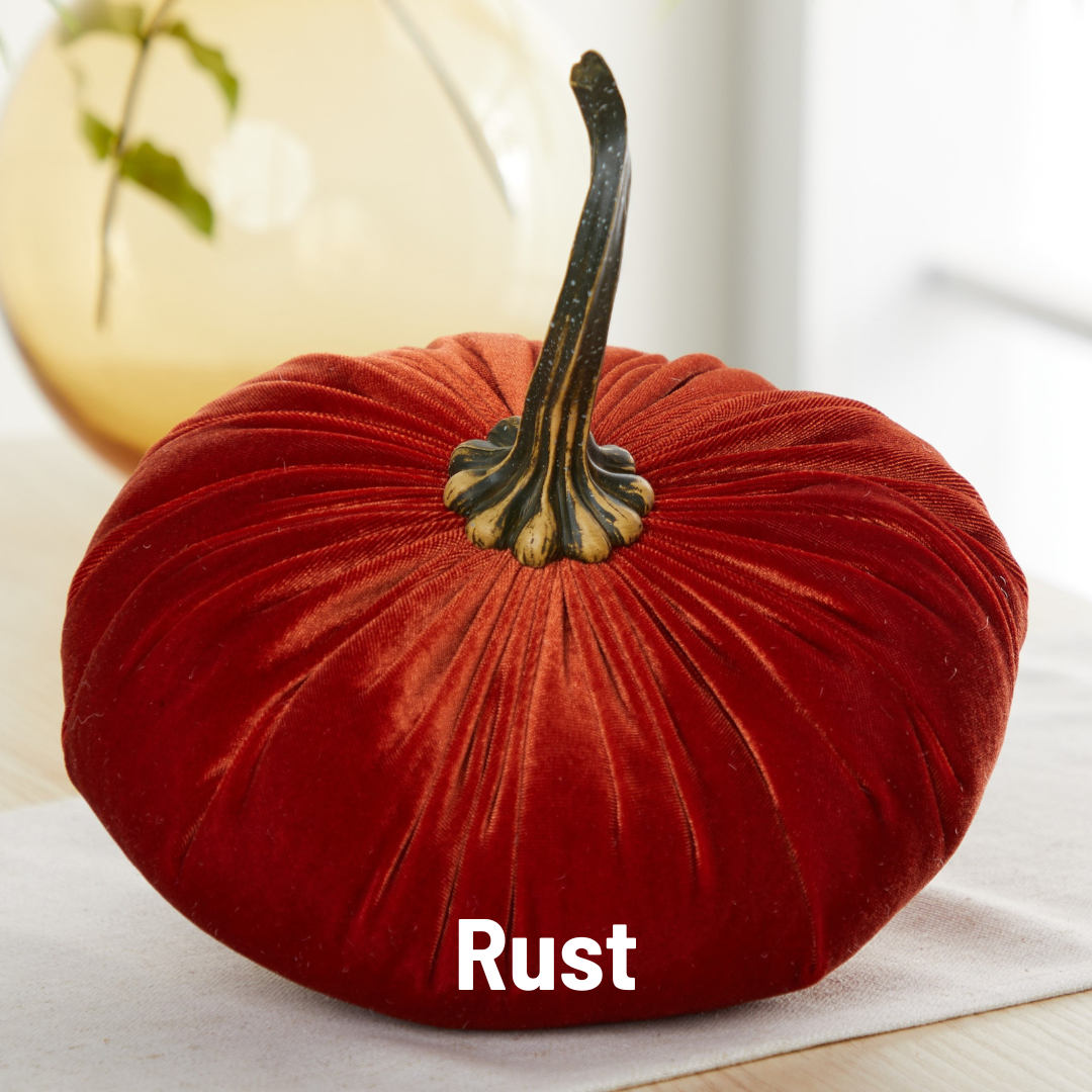 Pumpkin Extra Large Velvet, Fall Accent Decor, Centerpiece