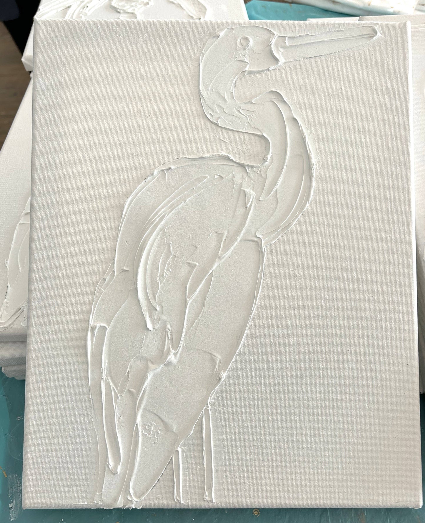 Paint Your Own Canvas coastal oyster pelican flamingo turtle