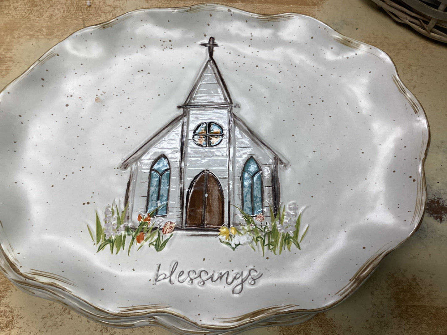 Church blessings platter