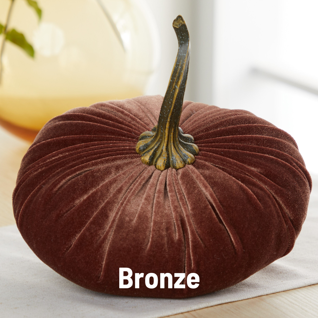 Pumpkin Extra Large Velvet, Fall Accent Decor, Centerpiece