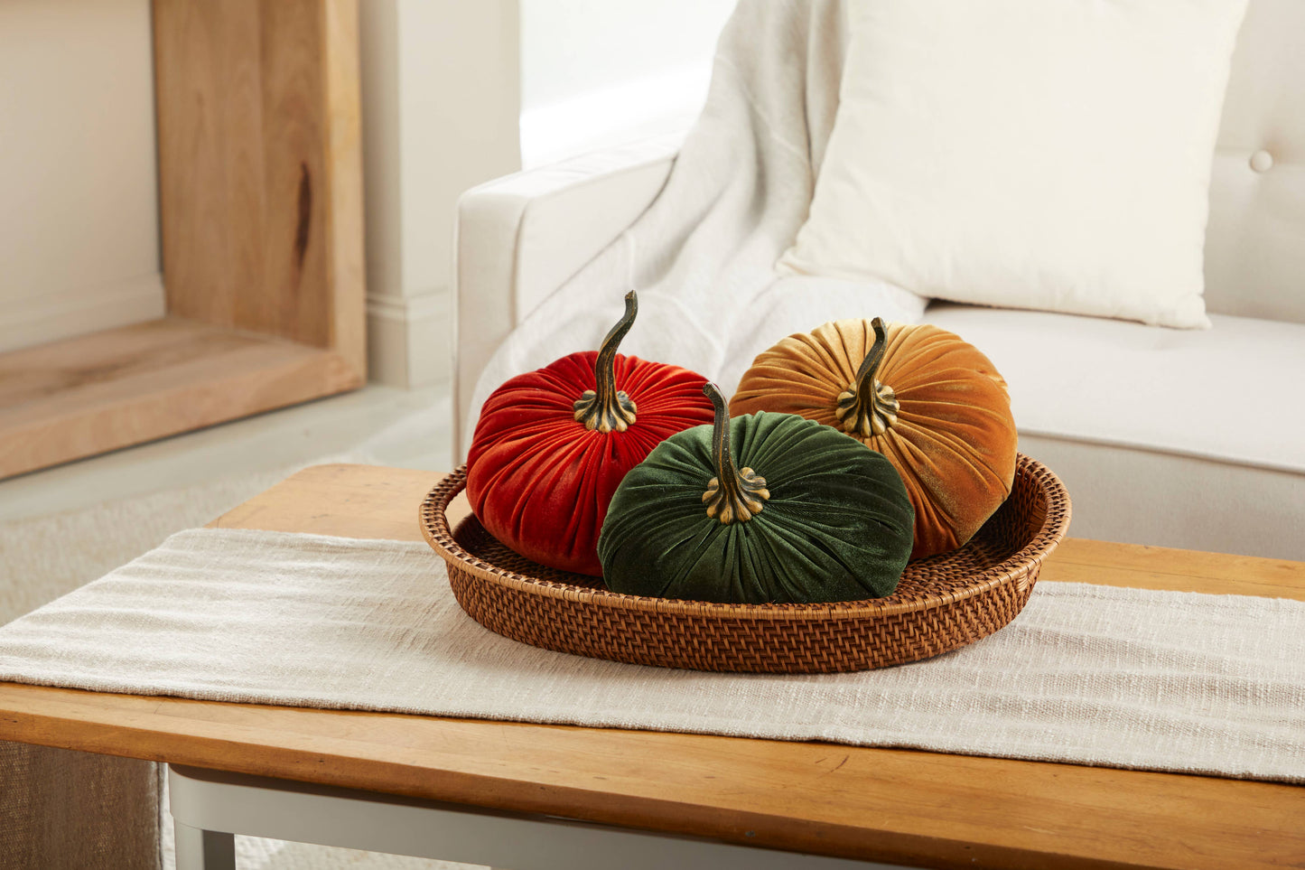 Pumpkin Extra Large Velvet, Fall Accent Decor, Centerpiece