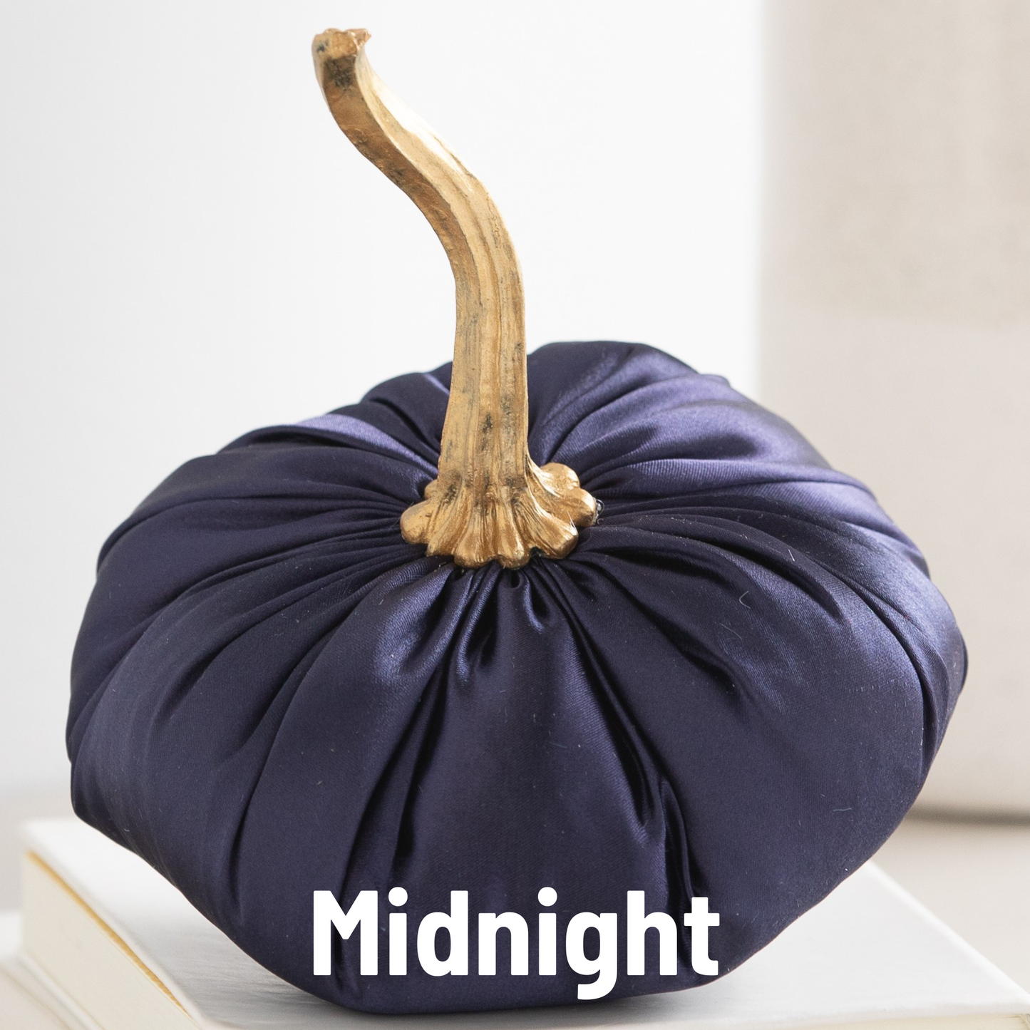 Satin Pumpkins Lush Bookshelf Decor, Wedding All season