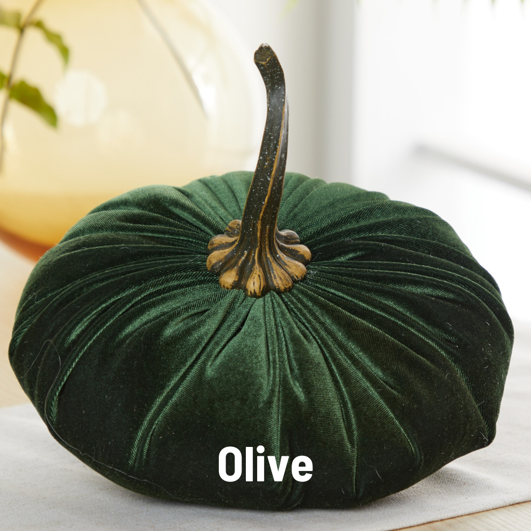 Pumpkin Extra Large Velvet, Fall Accent Decor, Centerpiece