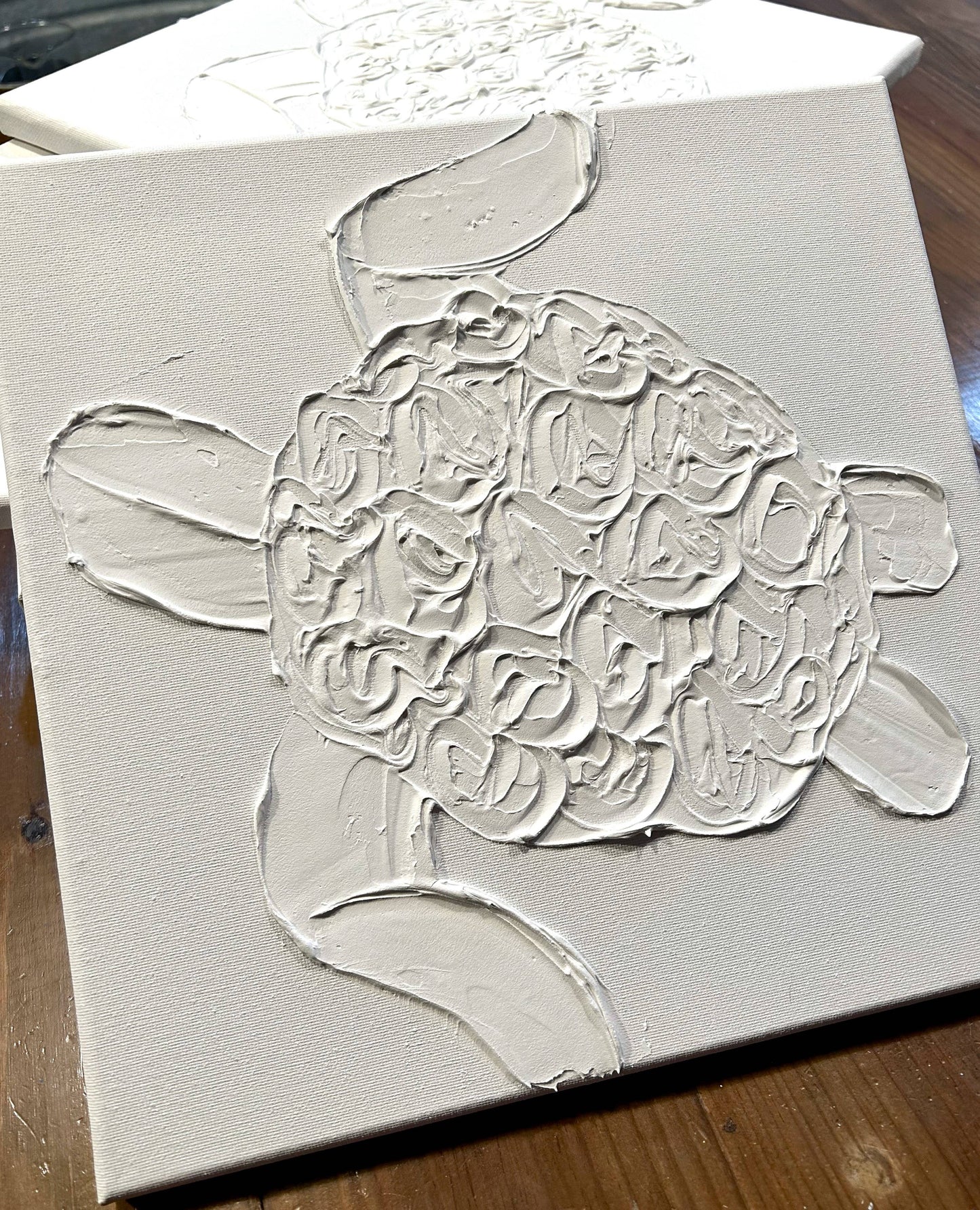 Paint Your Own Canvas coastal oyster pelican flamingo turtle