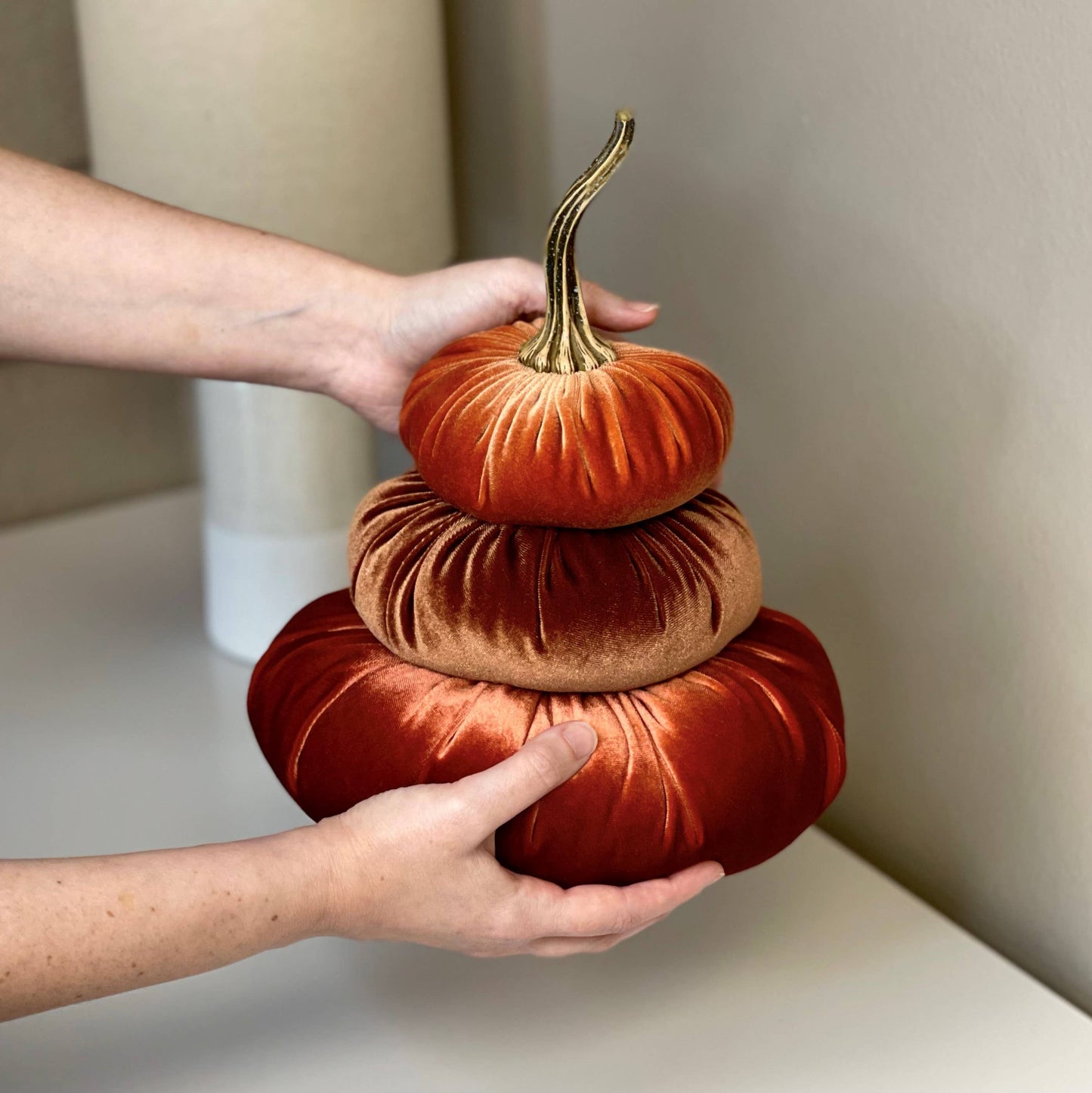 Pumpkin Stacked Decor, Centerpiece Statement, Wedding Decor