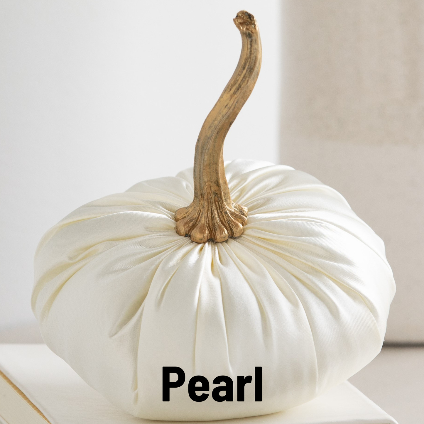 Satin Pumpkins Lush Bookshelf Decor, Wedding All season