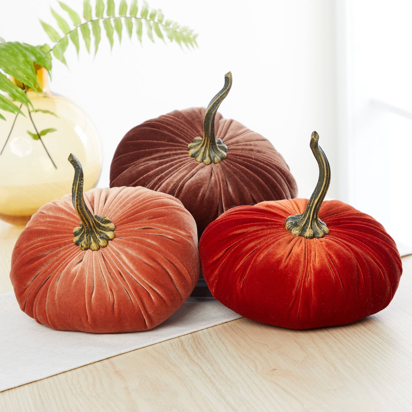Pumpkin Extra Large Velvet, Fall Accent Decor, Centerpiece