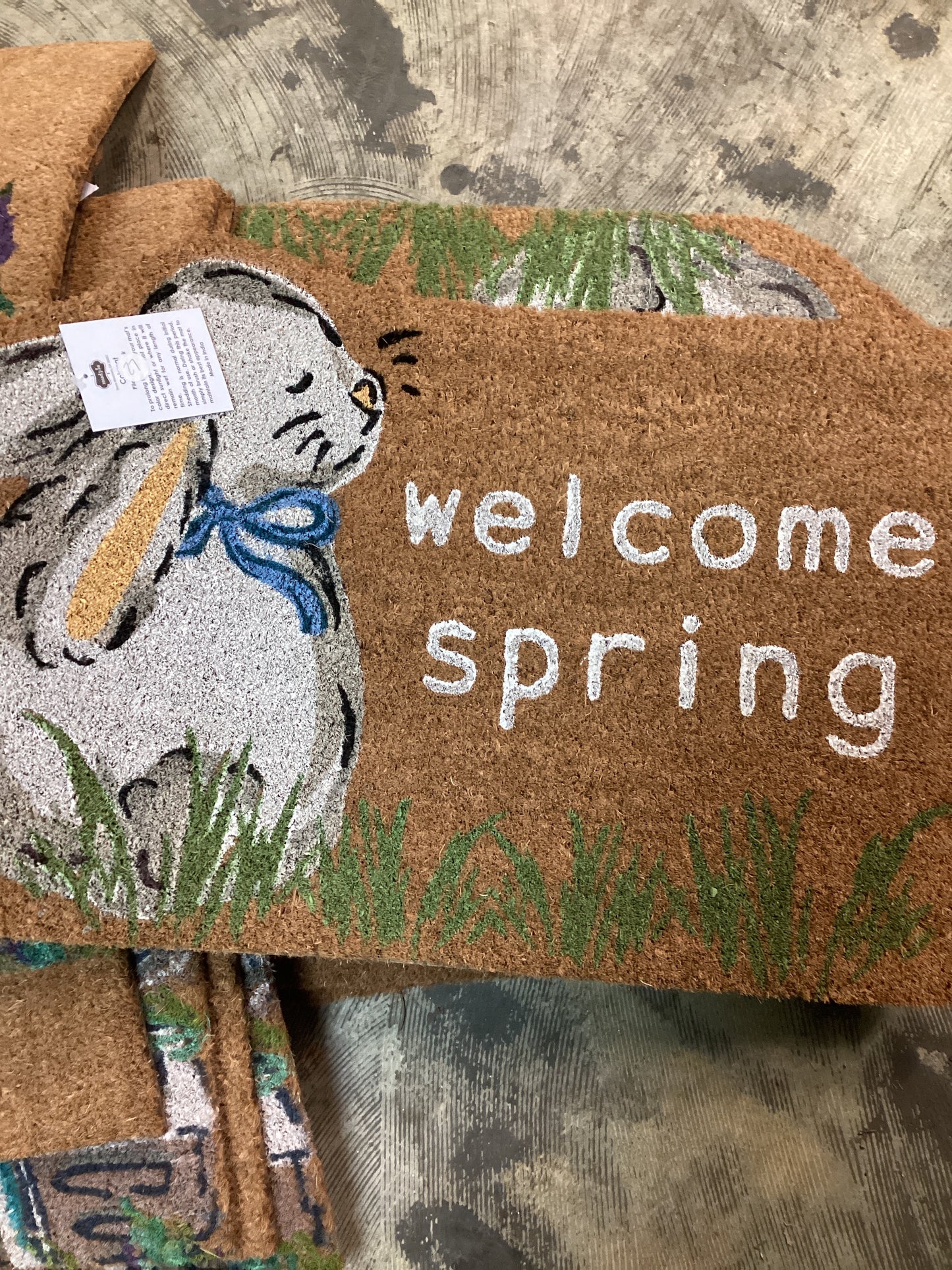 Welcome spring doormat