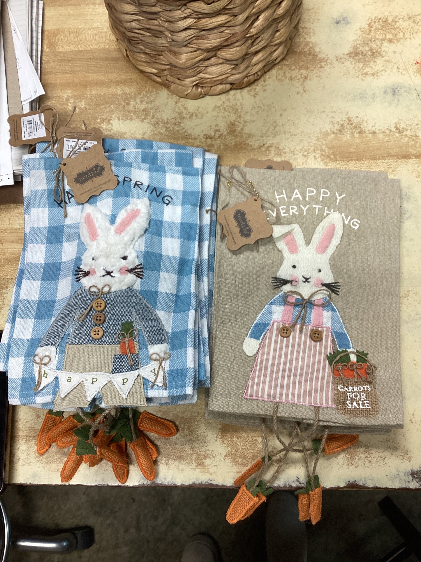 Bunny tea towel