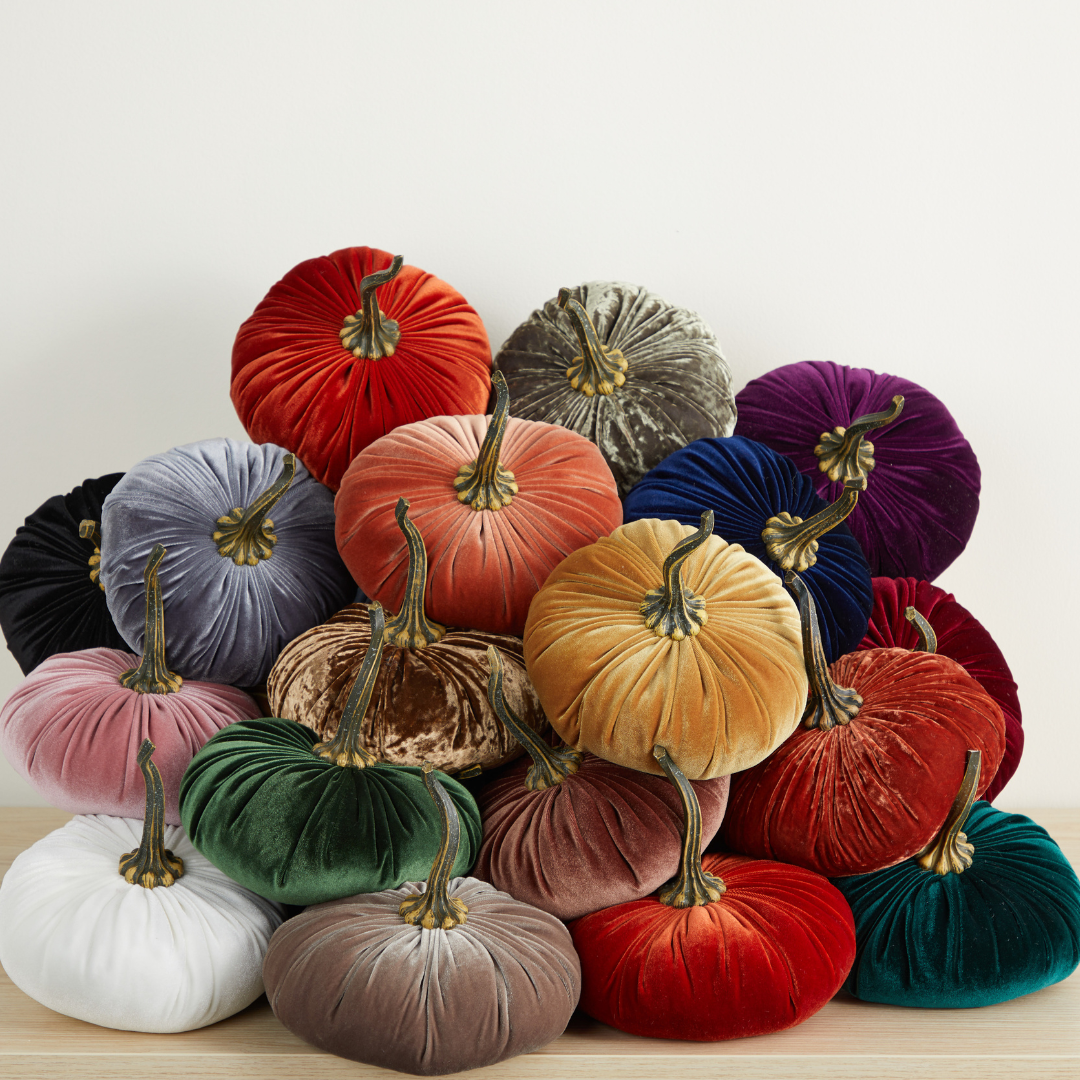 Pumpkin Extra Large Velvet, Fall Accent Decor, Centerpiece