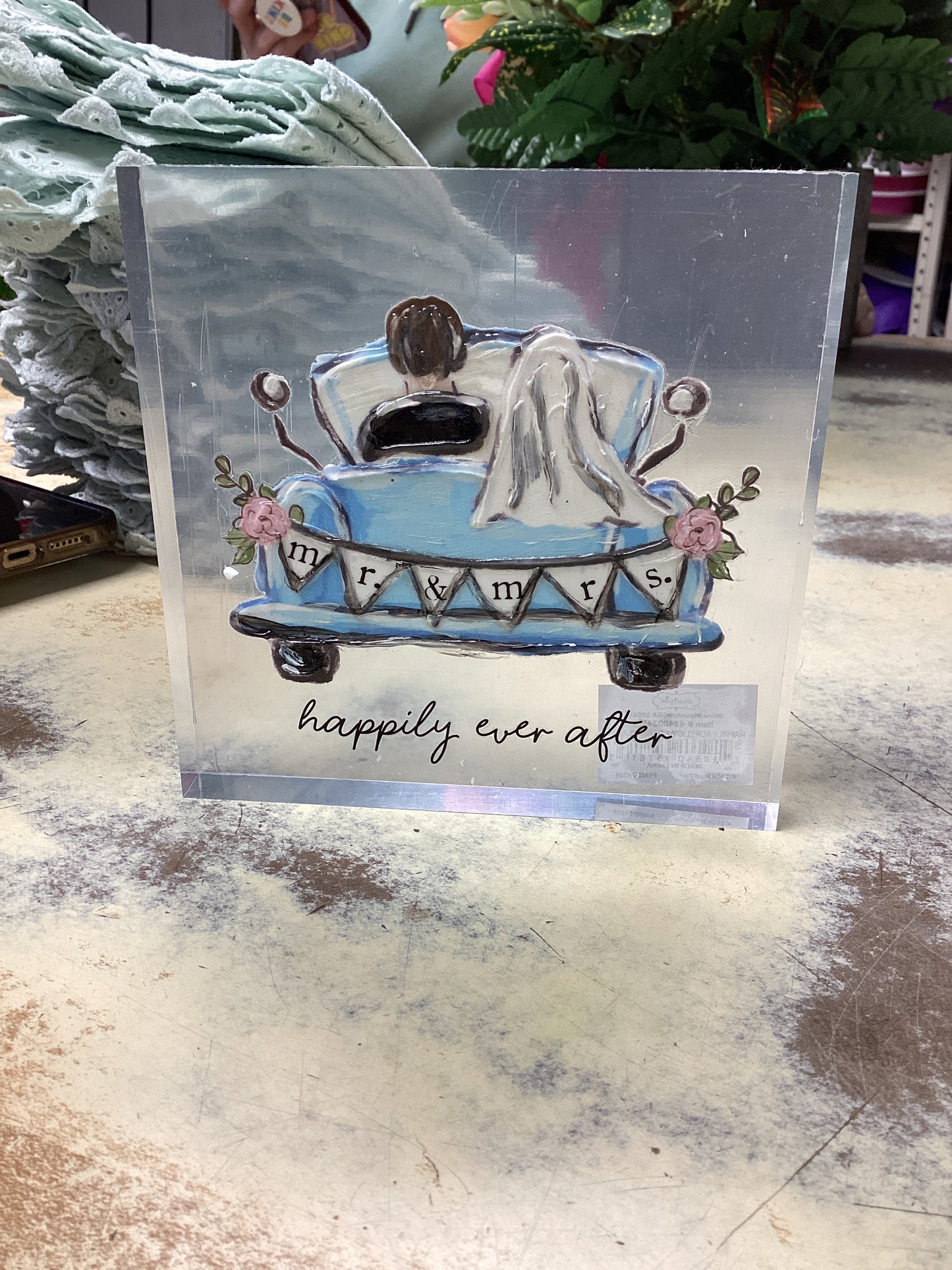 Happily ever after Wedding plaque