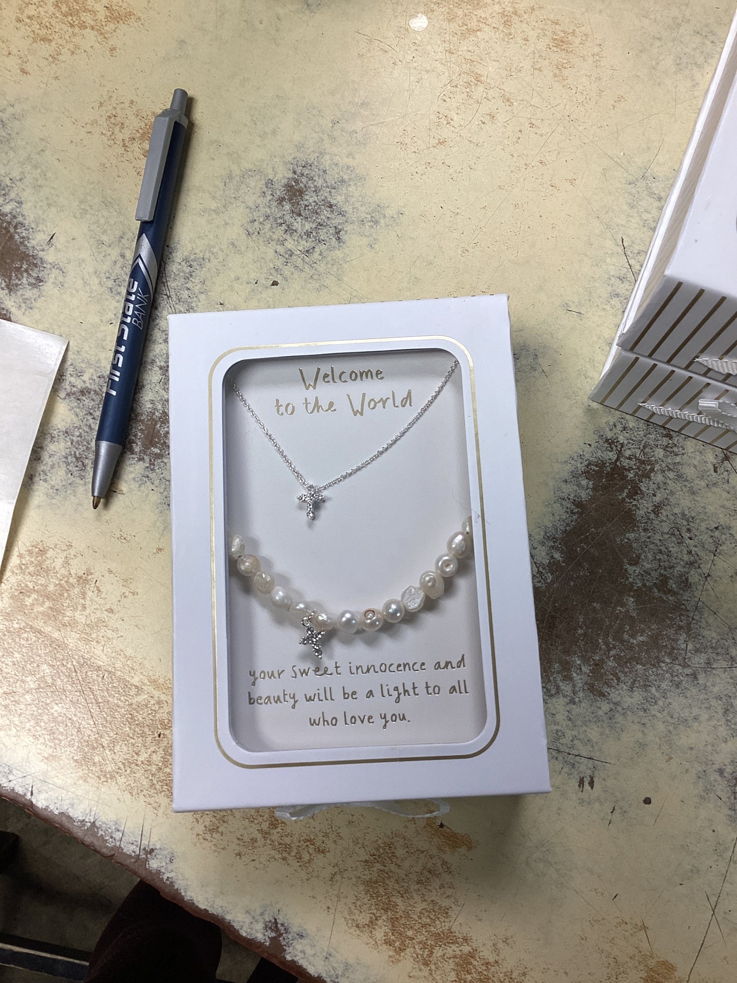 Baby cross jewelry set