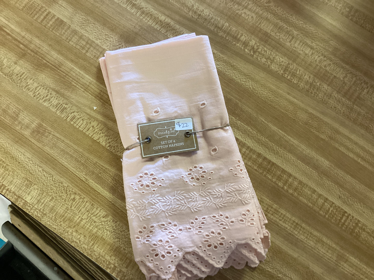 Pink cotton spring napkins