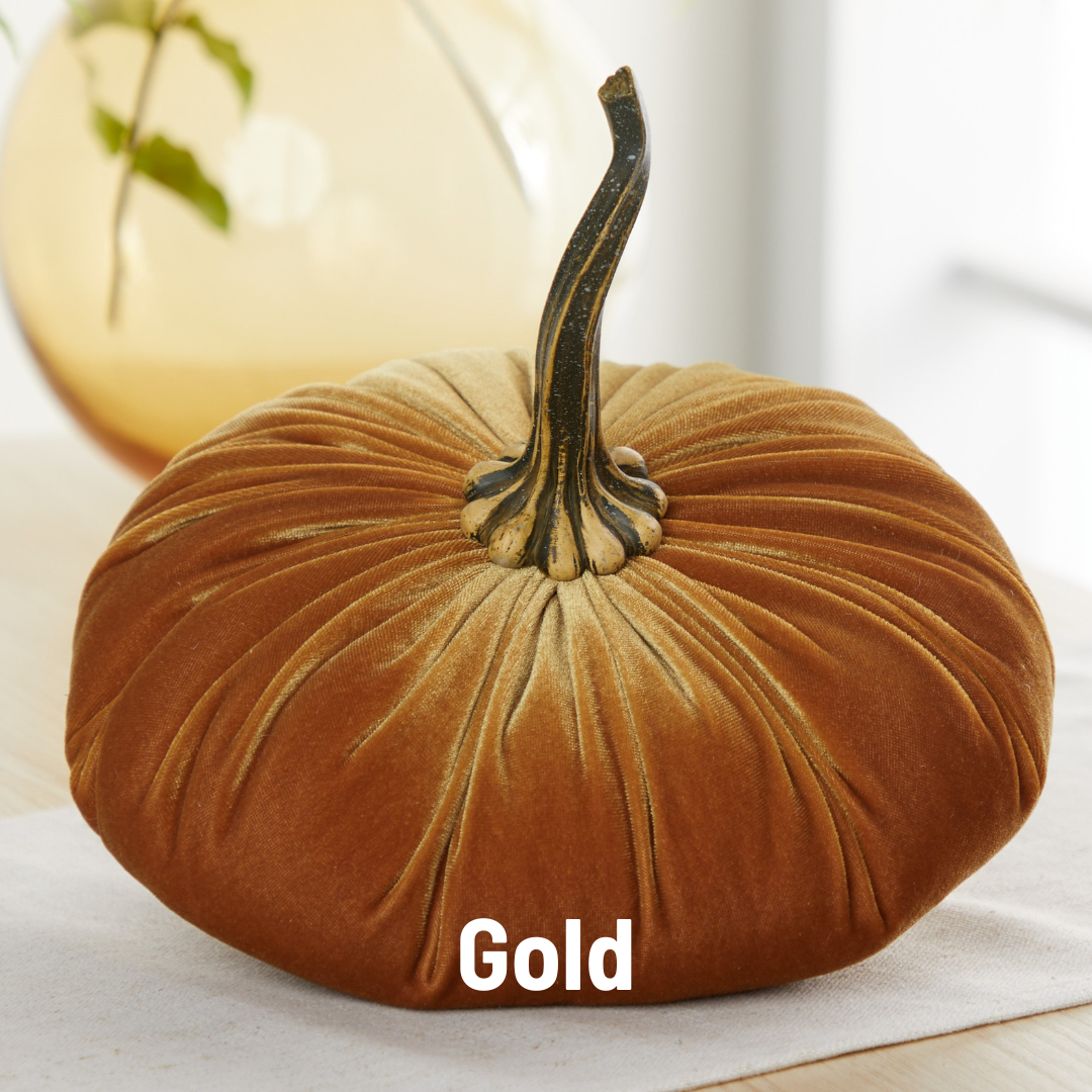 Pumpkin Extra Large Velvet, Fall Accent Decor, Centerpiece