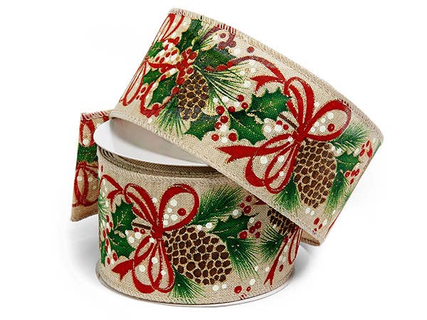 Wired Christmas Print Ribbon