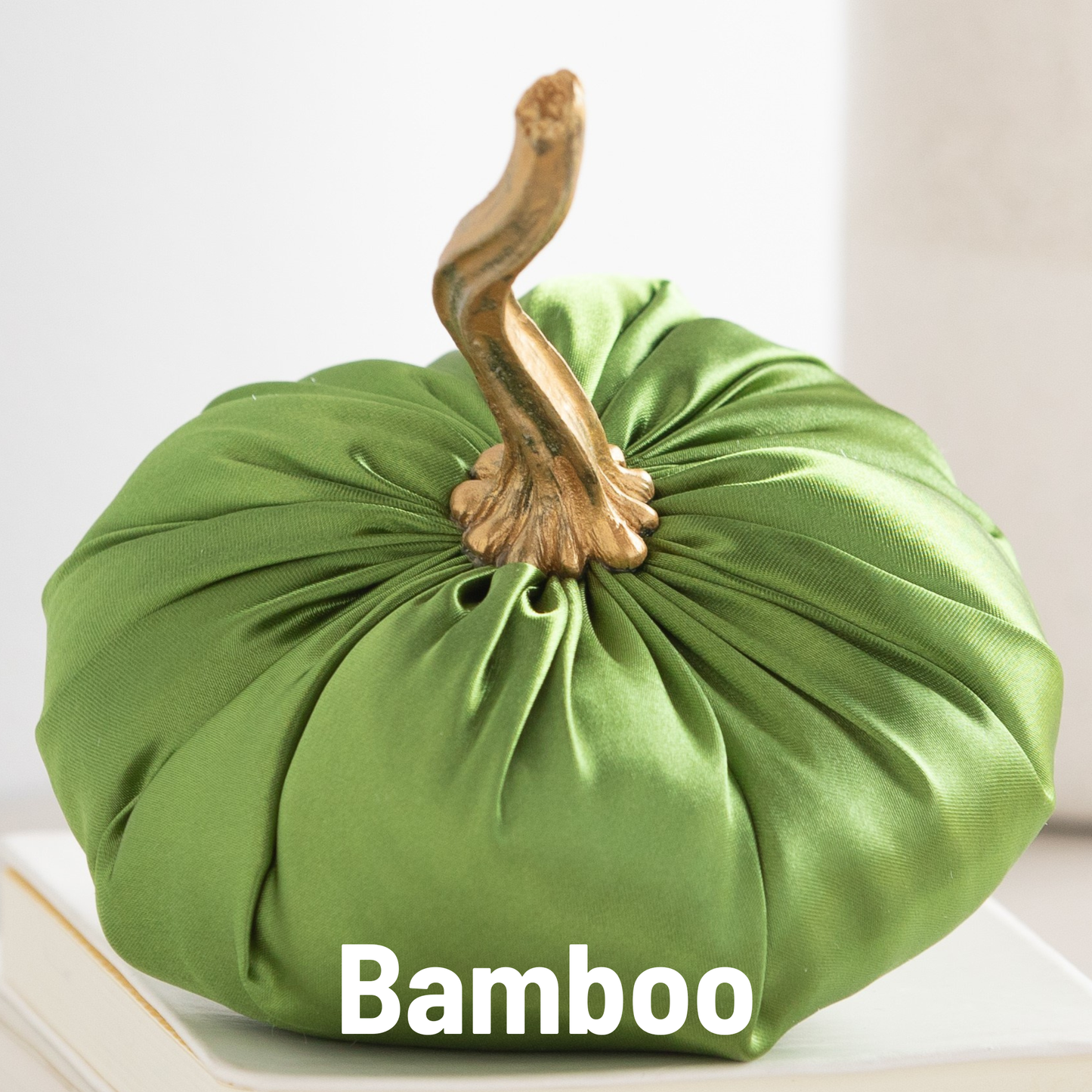 Satin Pumpkins Lush Bookshelf Decor, Wedding All season
