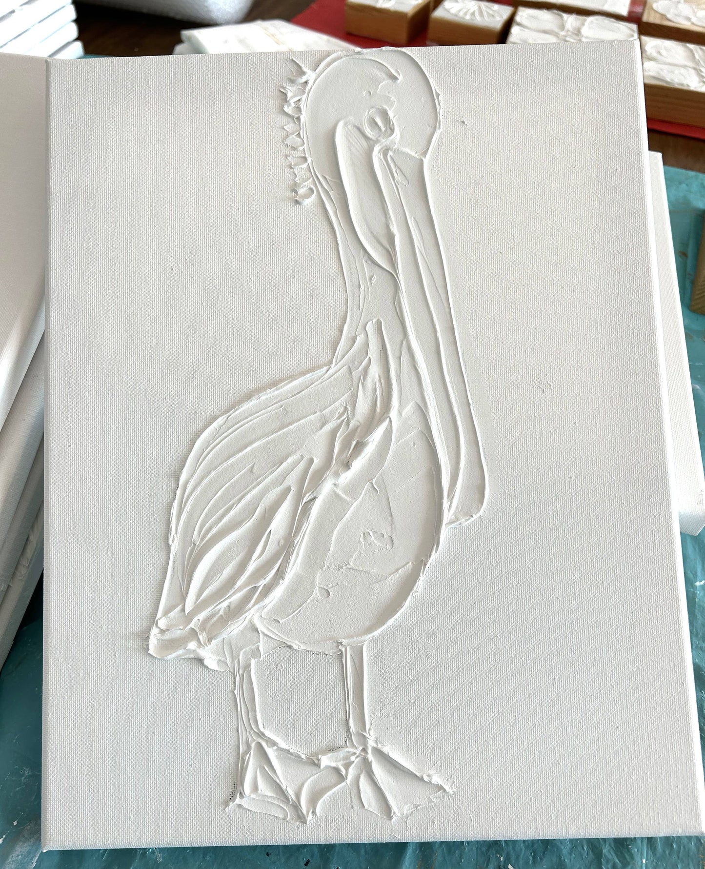 Paint Your Own Canvas coastal oyster pelican flamingo turtle