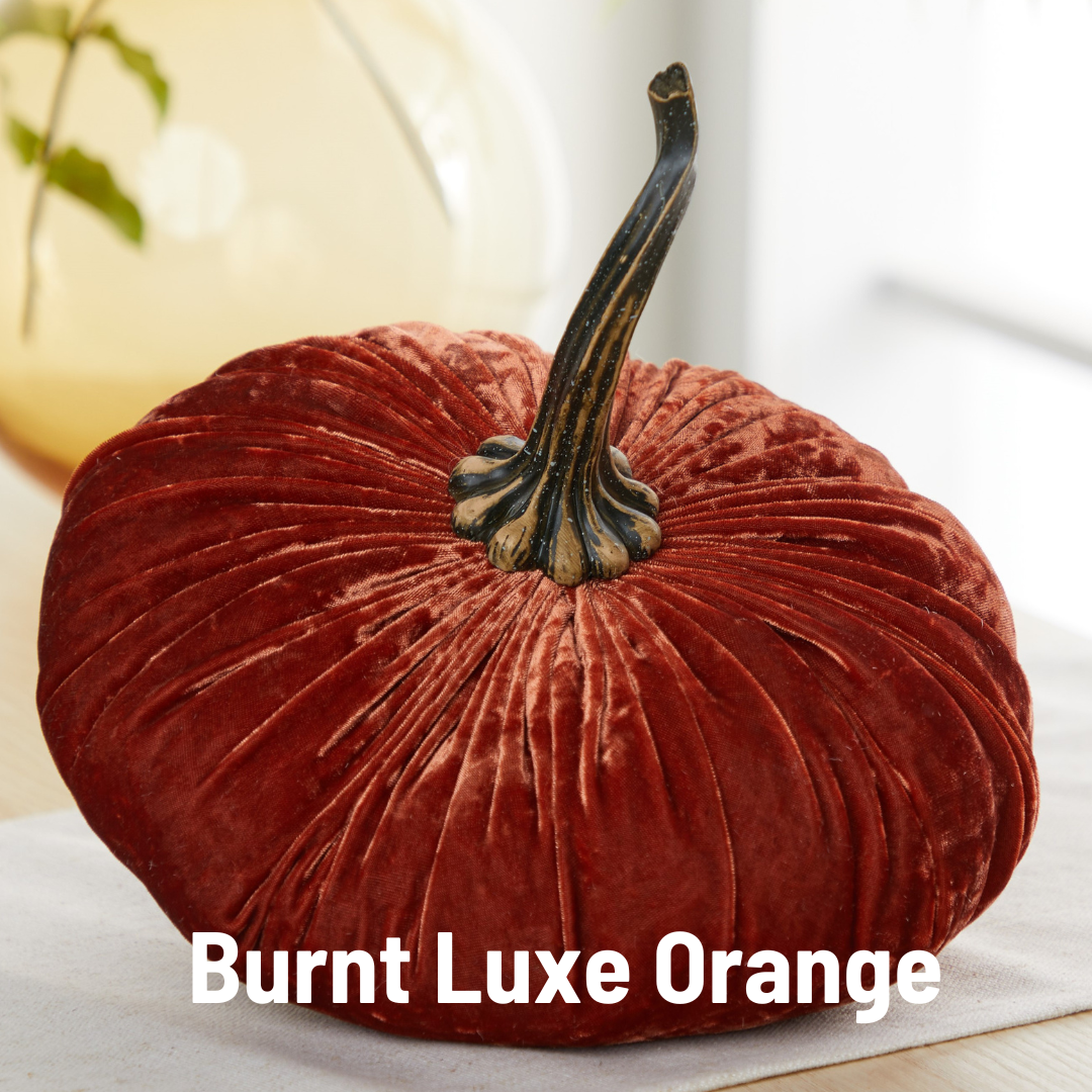 Pumpkin Extra Large Velvet, Fall Accent Decor, Centerpiece