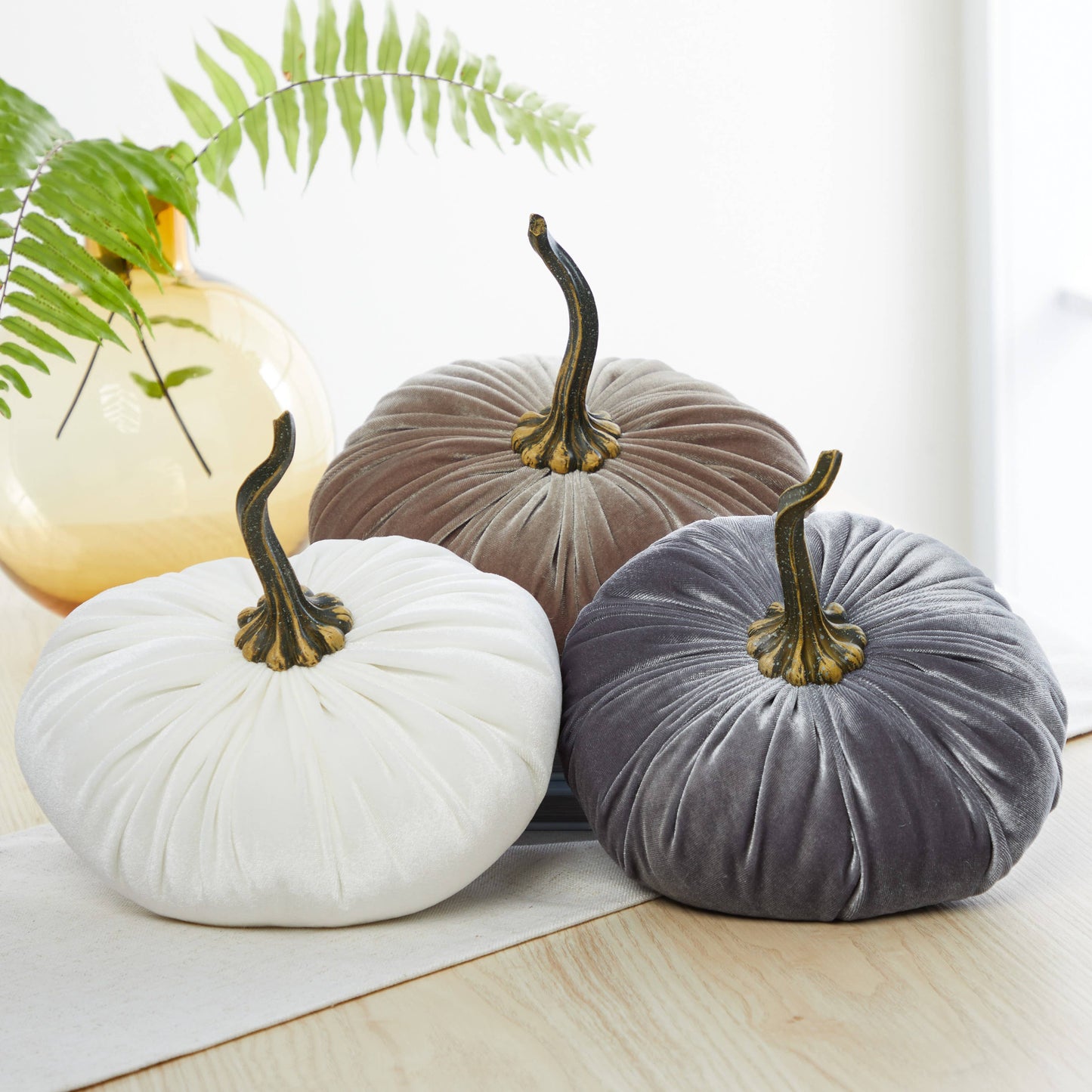 Pumpkin Extra Large Velvet, Fall Accent Decor, Centerpiece