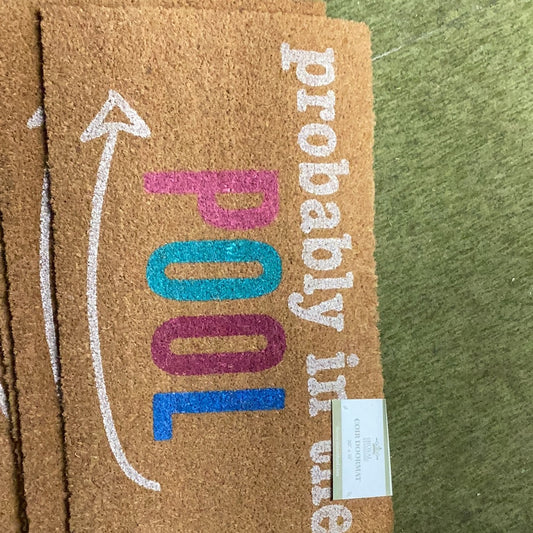 In the pool doormat
