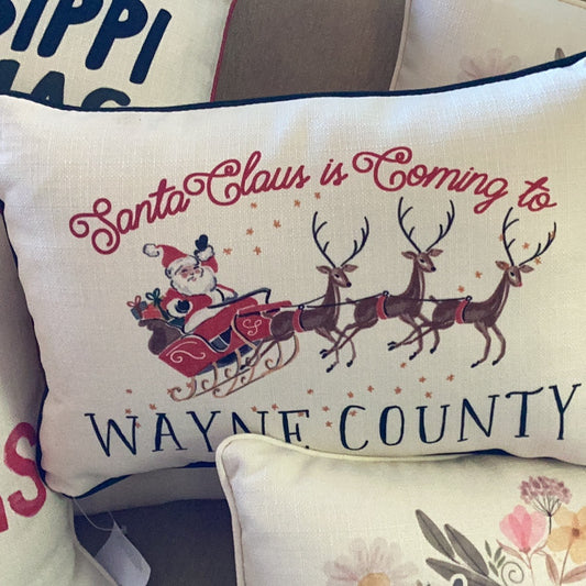 “Santa claus in Wayne county” pillow