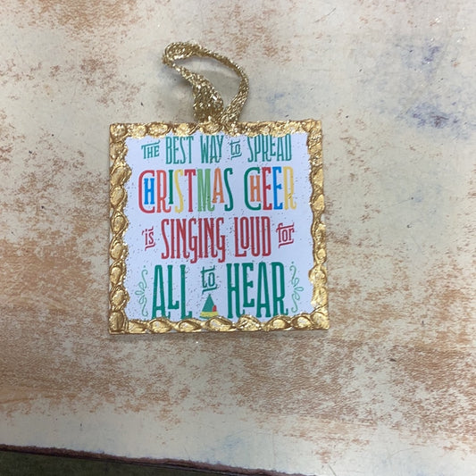 Christmas cheer ornament