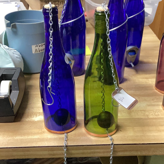 Wine bottle wind chime