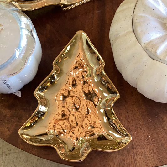 Gold tree dish