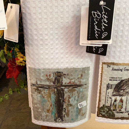 Cross tea towel