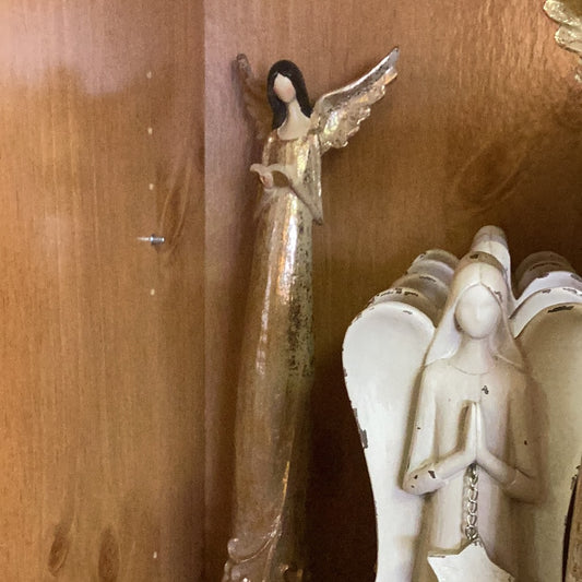 Large Gold angel with bible