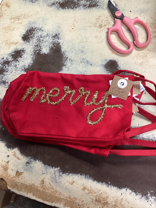 Red merry wine bag