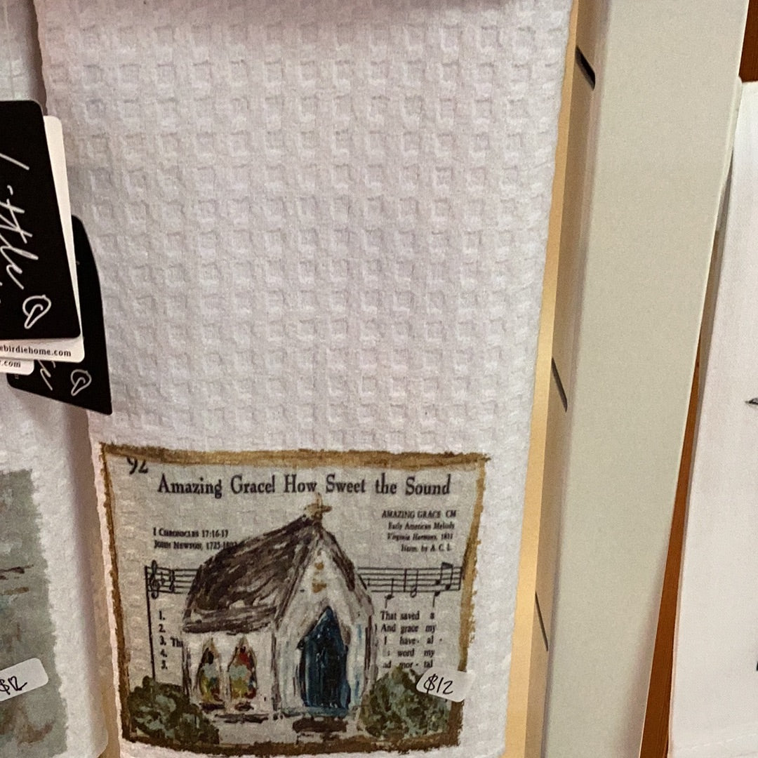 Amazing grace tea towel