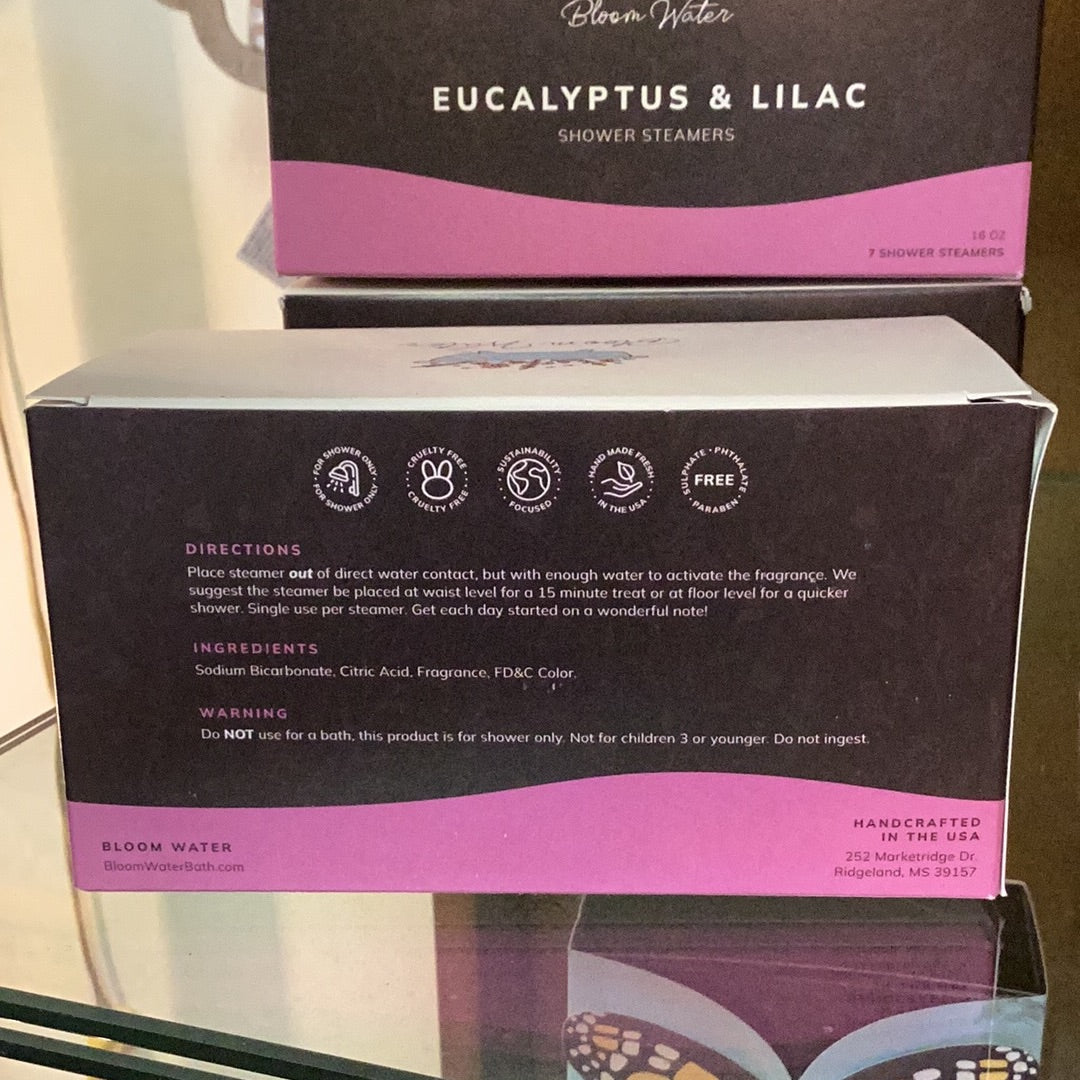 Eucalyptus and lilac shower steamers