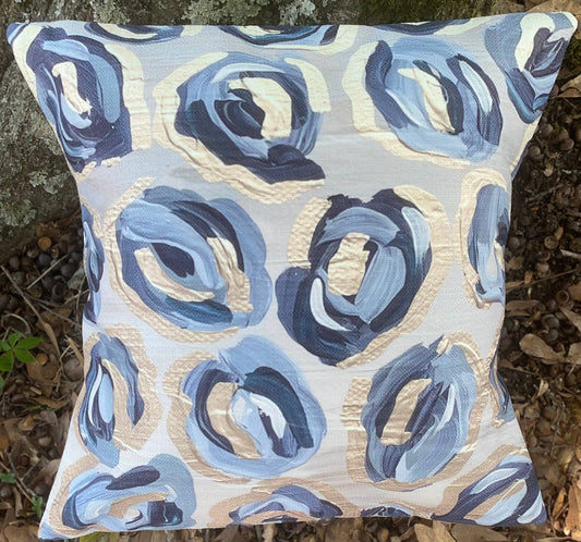 GA Navy Leopard Pillow