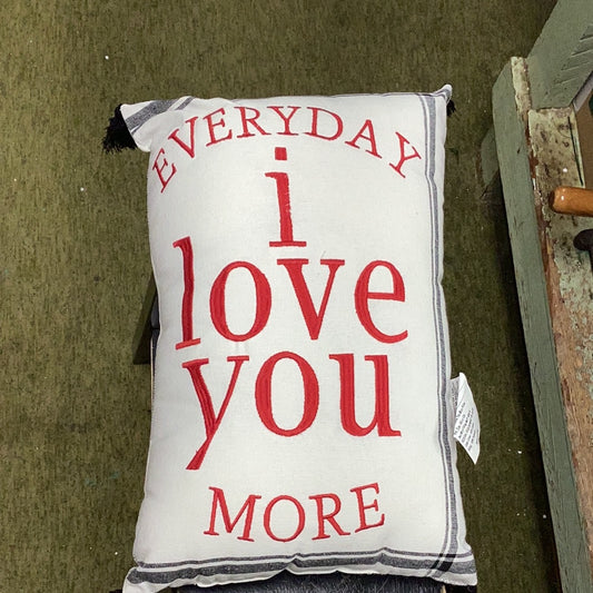I love you more pillow