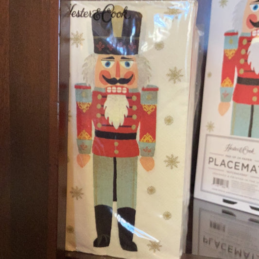 Hester & Cook napkins nutcracker long