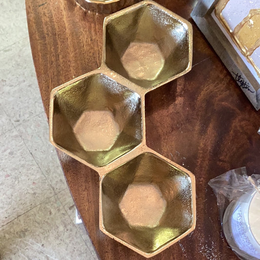 Gold dish 3 part