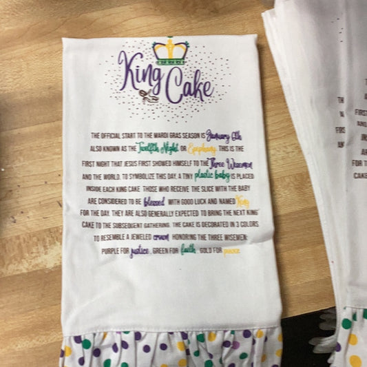 King cake tea towel