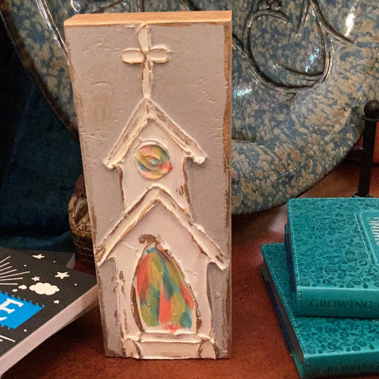 Multi color church 2 story