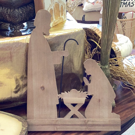 Wooden nativity