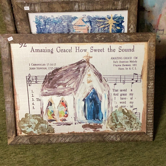 Amazing grace wood sign