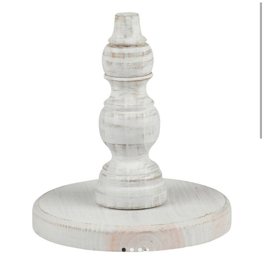 Stand White washed wood Base for toppers