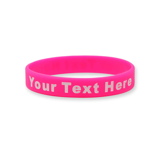 200 Pack - Solid - Custom Ink Injected Silicone Wristbands