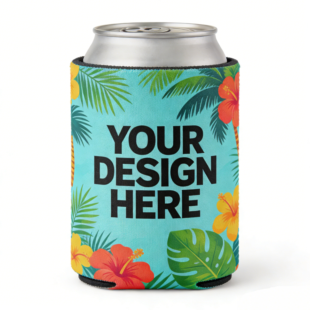 100 pcs Custom Koozie with Text or Logo – Full Color Print